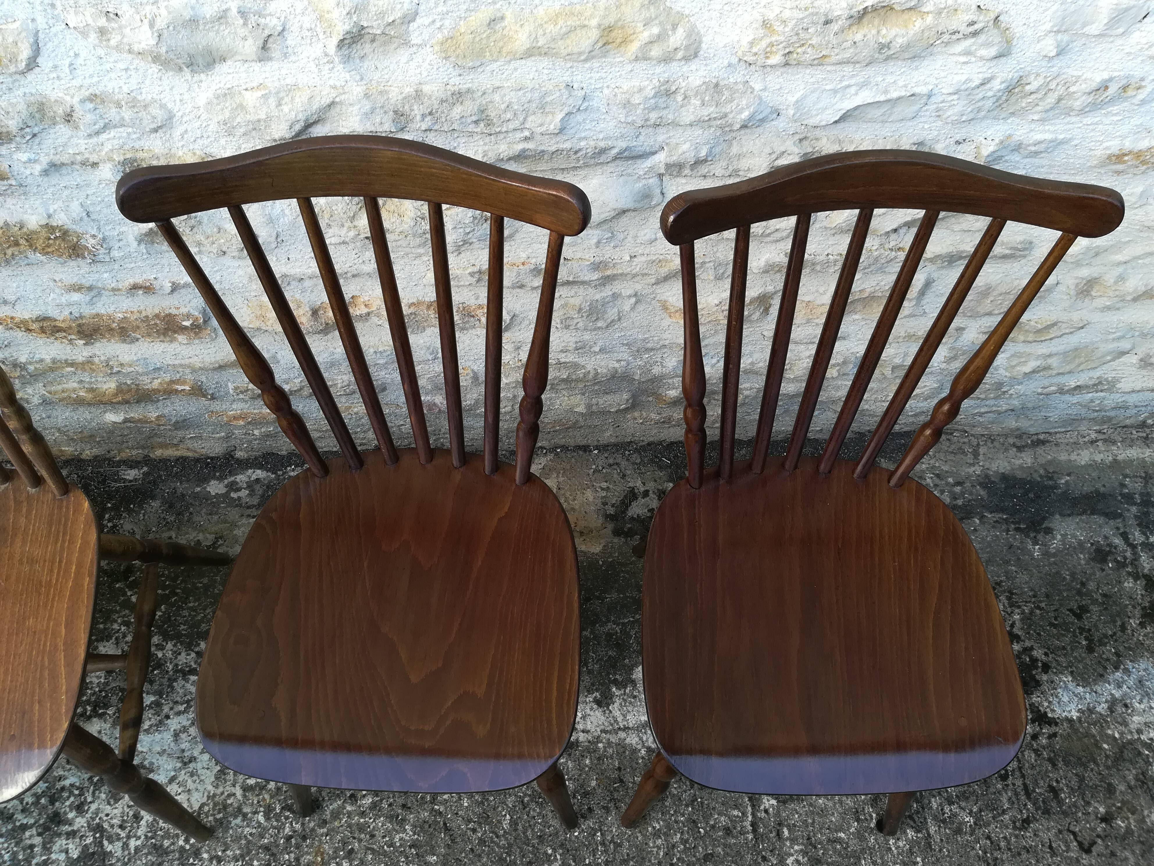 Mismatched bistro chairs
