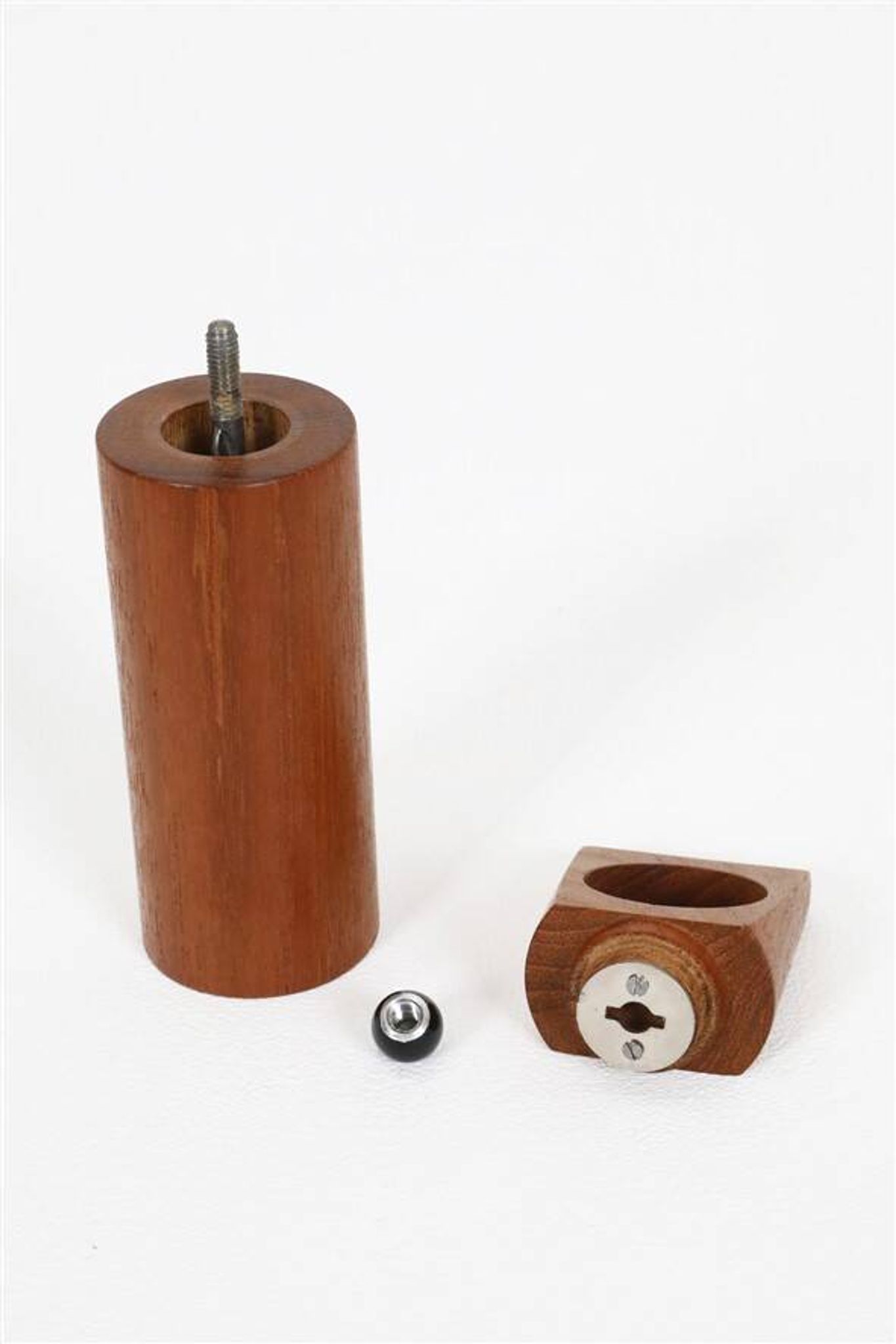 Rare Danish teak pepper mill with a high-quality Peugeot grinder / 1960s / Mid-Century Modern design