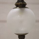 Lampes à Suspension en Laiton et Verre, 1960s, Set de 3