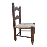 Chair wood mulched old children dolls