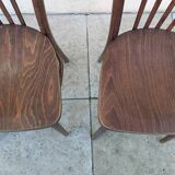 Paire chaise de bistrot thonet estampille tchecoslovaquie vintage