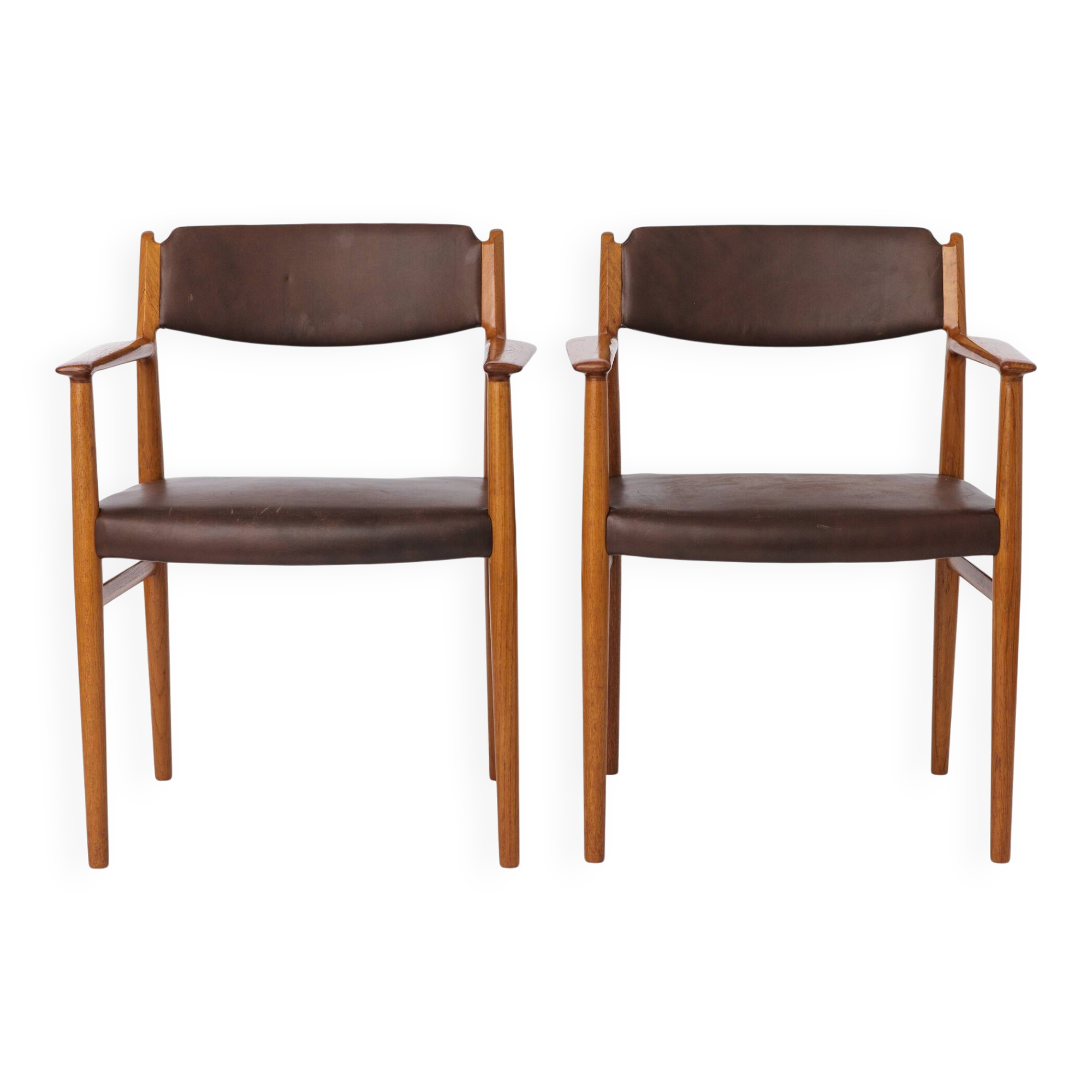 Pair of Arne Vodder Model 418 Armchairs, 1960s Danish Mid Century Teak