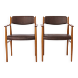Pair of Arne Vodder Model 418 Armchairs, 1960s Danish Mid Century Teak