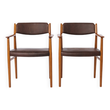 Pair of Arne Vodder Model 418 Armchairs, 1960s Danish Mid Century Teak