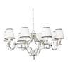 Maison Charles chandelier 8 arms of nickel-plated metal circa 1960