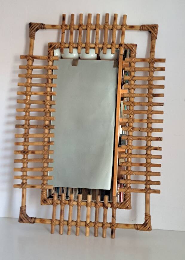 Bamboo mirror from the 70s