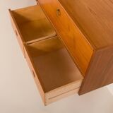 Hansen&Guldborg 3 bay teak wall unit with a bar cabinet for HG Furniture, D