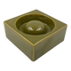 Mid-century green ceramic ashtray, Sicart Italy 1969