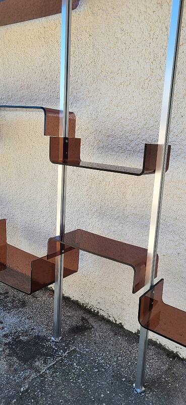 Vintage modular library shelf 6 legs and 14 shelves