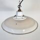 Industrial White Enamel Factory Pendant Lamp, 1960s