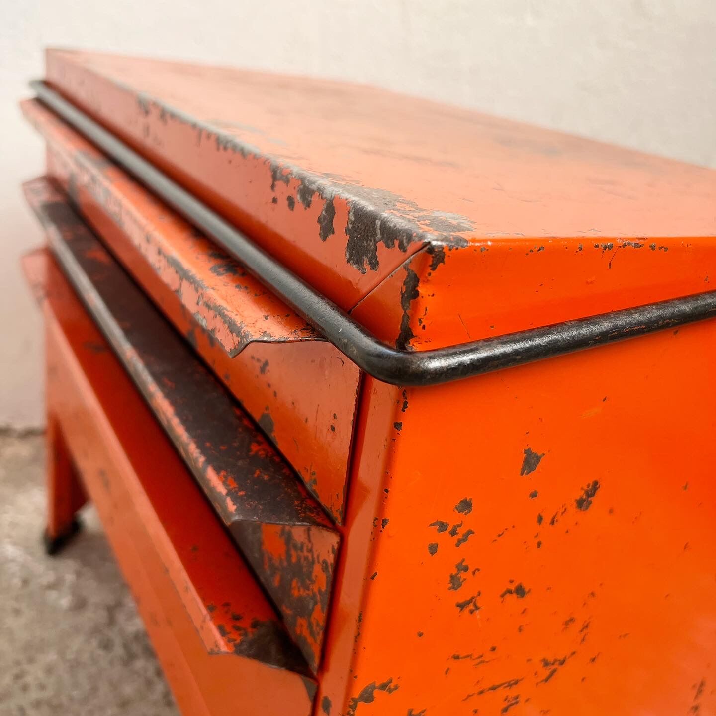 Tool box - workshop maid - vintage orange