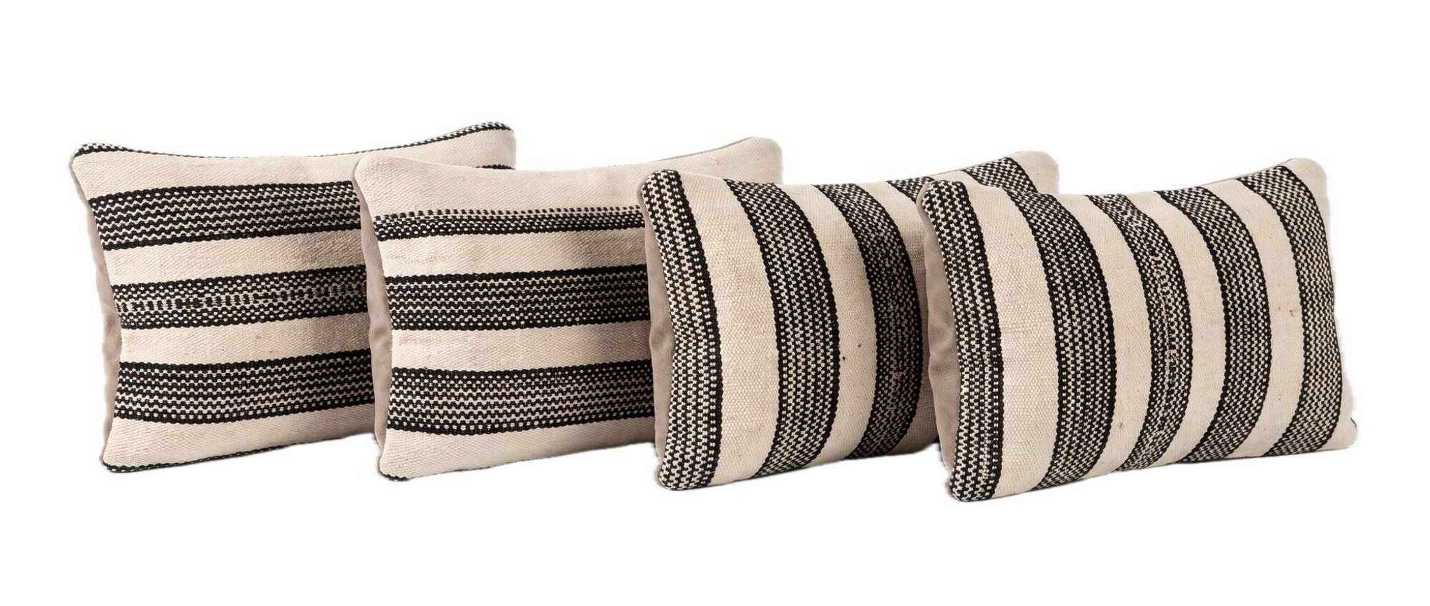 Set of 4 vintage kilim cushion covers 37x61 cm