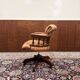 Classic English Cognac Chesterfield Desk Chair