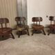 Set of 4 Brutalist Brazil Mid-Century Chairs