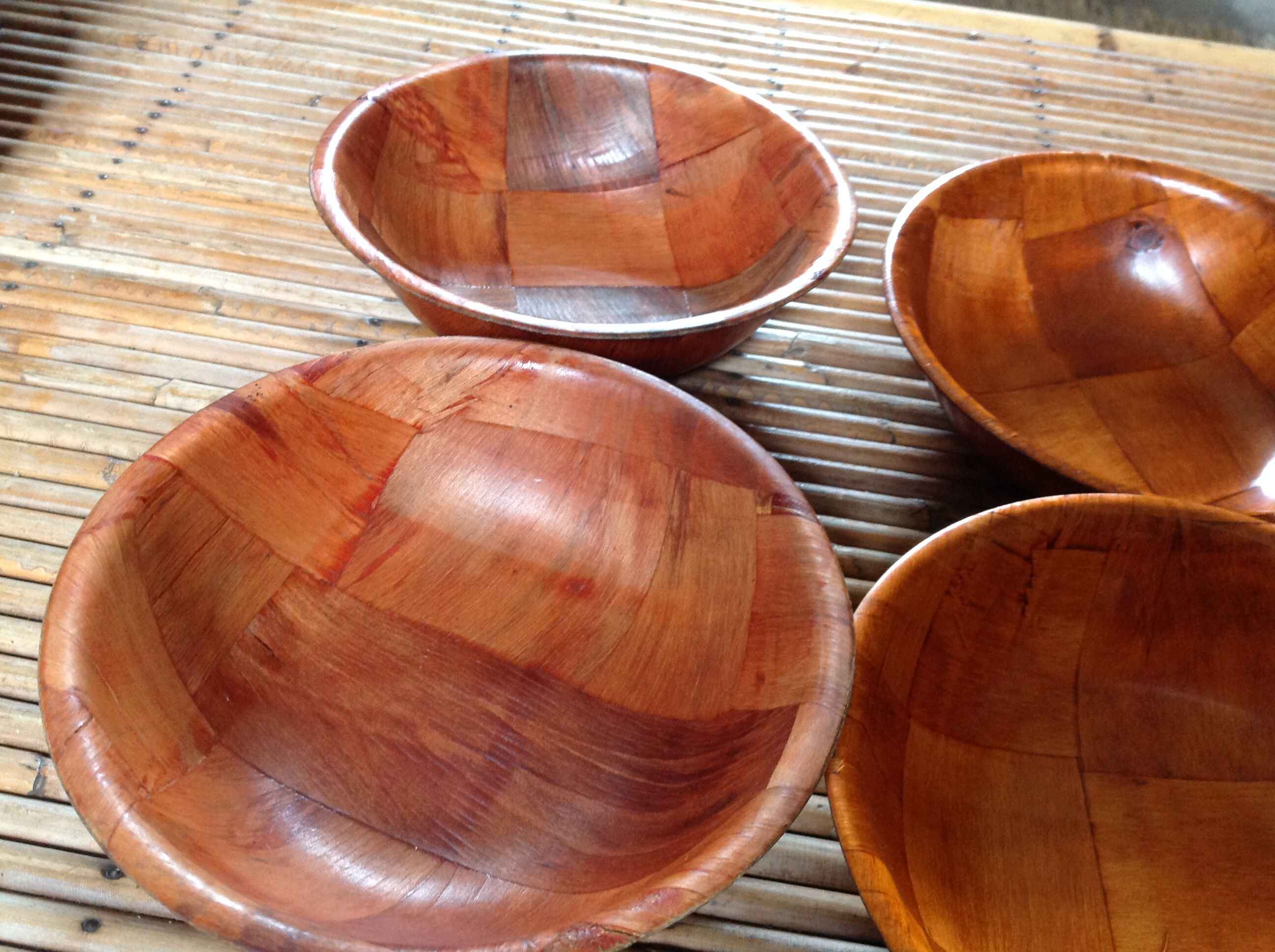 Set of 6 bowls Danish teak