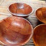 Set of 6 bowls Danish teak