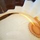6 Duralex dessert plates in good condition, made of amber-yellow glass
