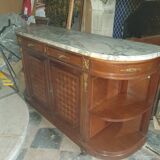 Louis XVI style half-moon mahogany sideboard