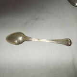 Set of 6 small silver metal spoons