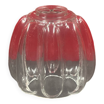 Molded glass pendant lampshade circa 1960