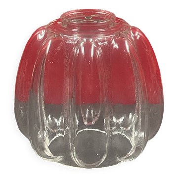 Abat jour suspension verre moulé vers 1960