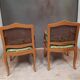 Louis XV-style golden armchair pair