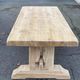 Restored 19th-century monastery dining table in solid oak, 220cm