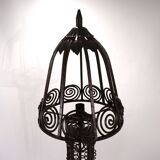 Lampadaire Art Nouveau en fer forgé, 1920