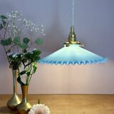 Vintage blue opaline pendant light