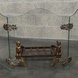 Paire de chenets en bronze Anton Prinner 1930