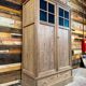 Antique wardrobe in solid pitch pine
