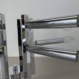 Modernist Huge chromed SPUTNIK Sciolari Style Ceiling Light, Italy, 1970s