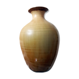 Vase céramique jaune moutarde  XXe siècle Jean-Luc Noël
