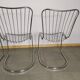 Lot de 4 chaise design en métal chromé années 70