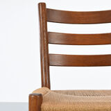 Viggo Hardie-Fischer, set of 6 Danish church chairs in oak for Sorø Møbelfabrik. 1950s