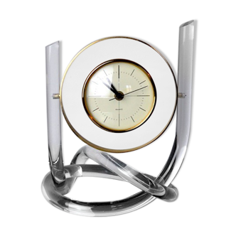 Lucite clock Hollywood Regency, Italy, 1980