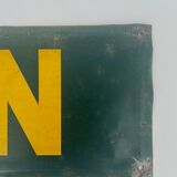 Plaque émaillée australienne “Men” verte et jaune