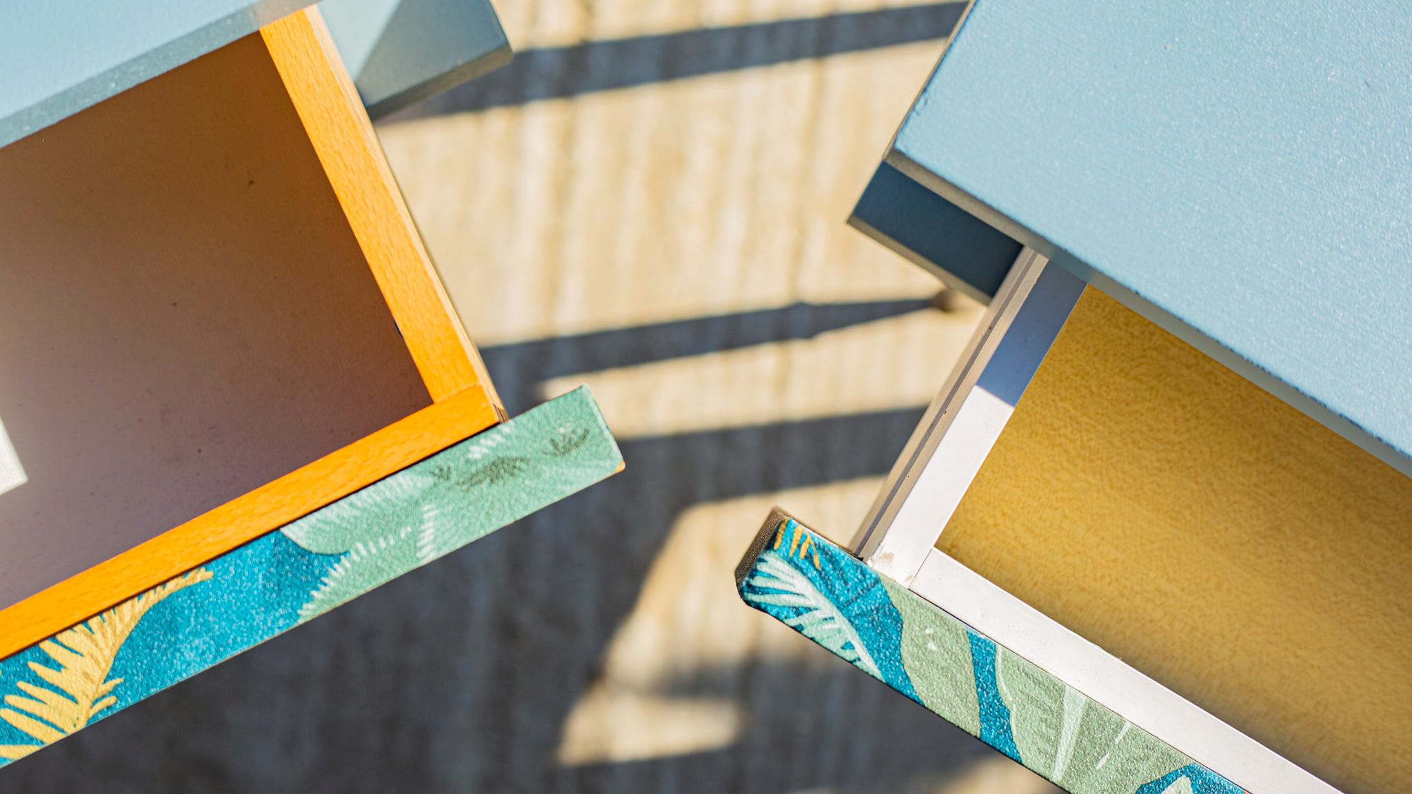 Bedside tables "blue jungle"