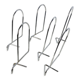 Set of 6 chrome bookends made of wire metal, Kajsa & Nisse Strinning for String, 1960s
