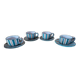 Robert Picault (1919-2000) - Série de 4 tasses et 4 sous tasses en faience