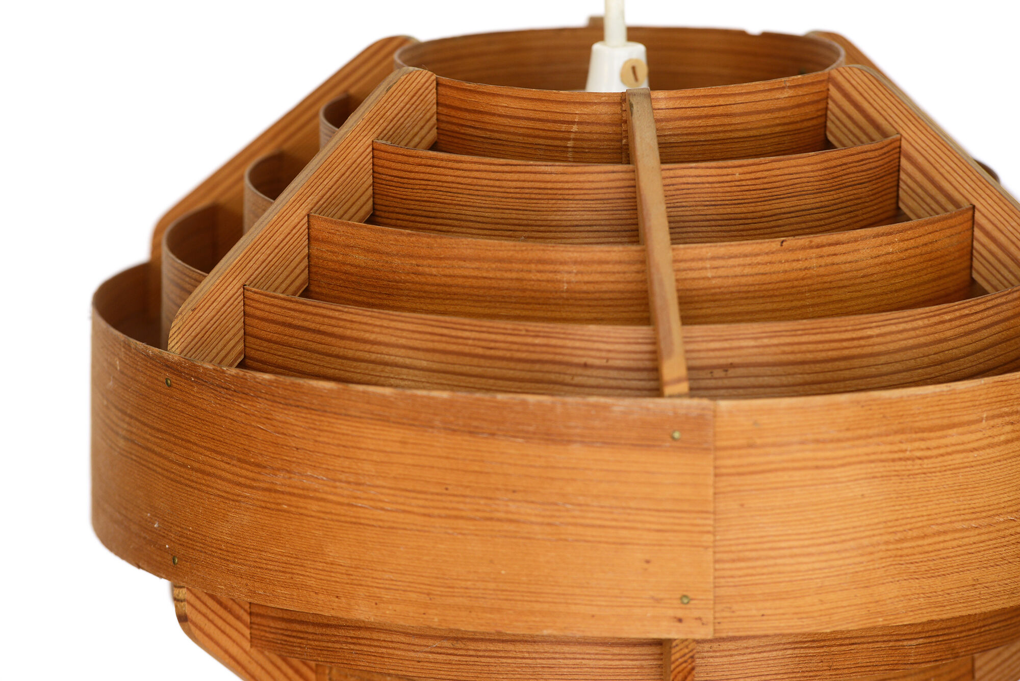 Pine veneer pendant light T510 "Glade" by Hans-Agne Jakobsson for Ellysett AB, Sweden 1960s.