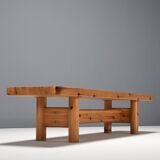 Large Bench/Table in Solid Pine by Architects Friis & Moltke Nielsen, 1978