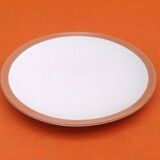 6 large flat plates. Glazed stoneware