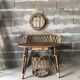 Vintage rattan dressing table 1960