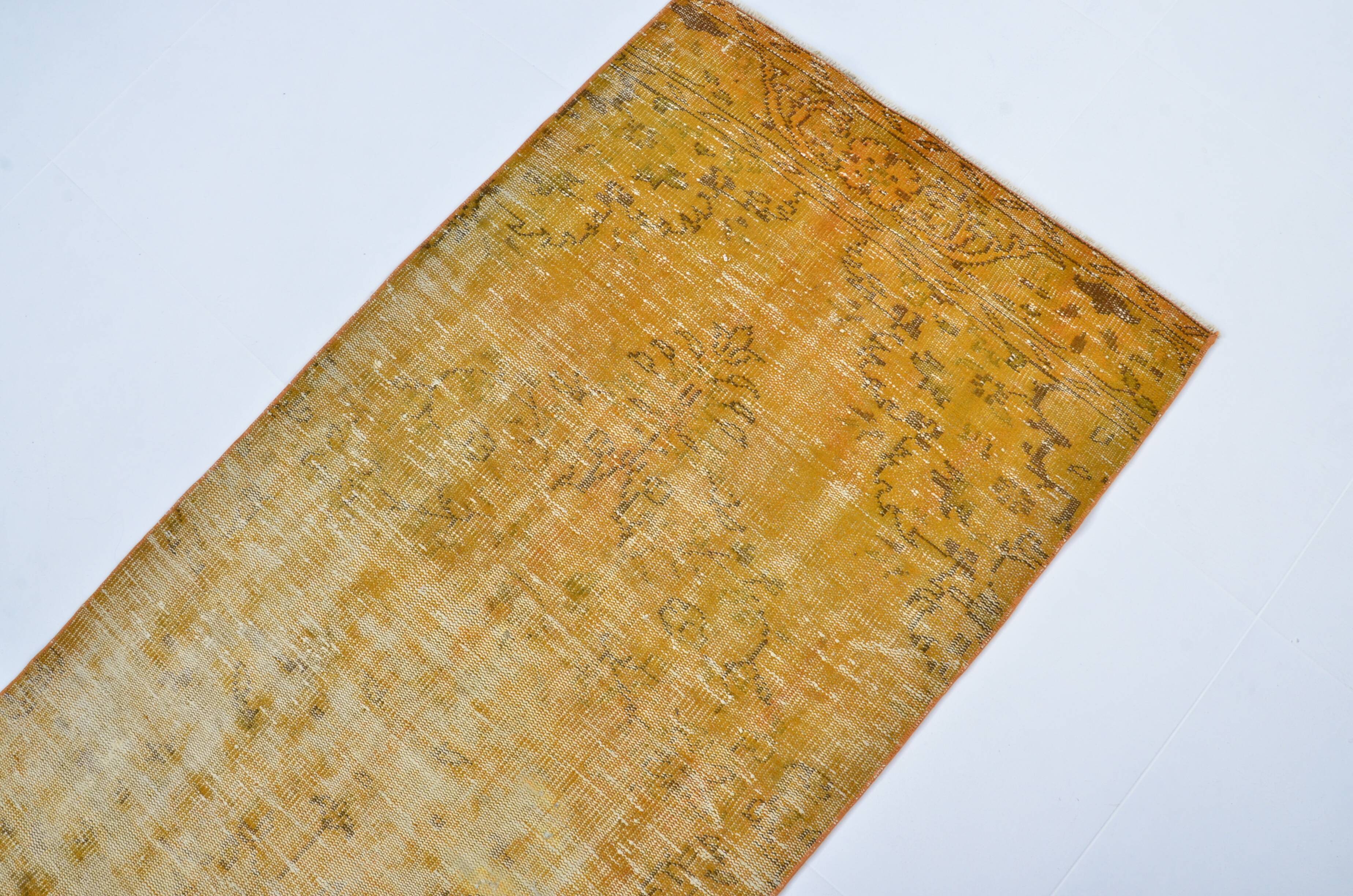 Turkish Vintage Oushak Runner Rug sku 3278