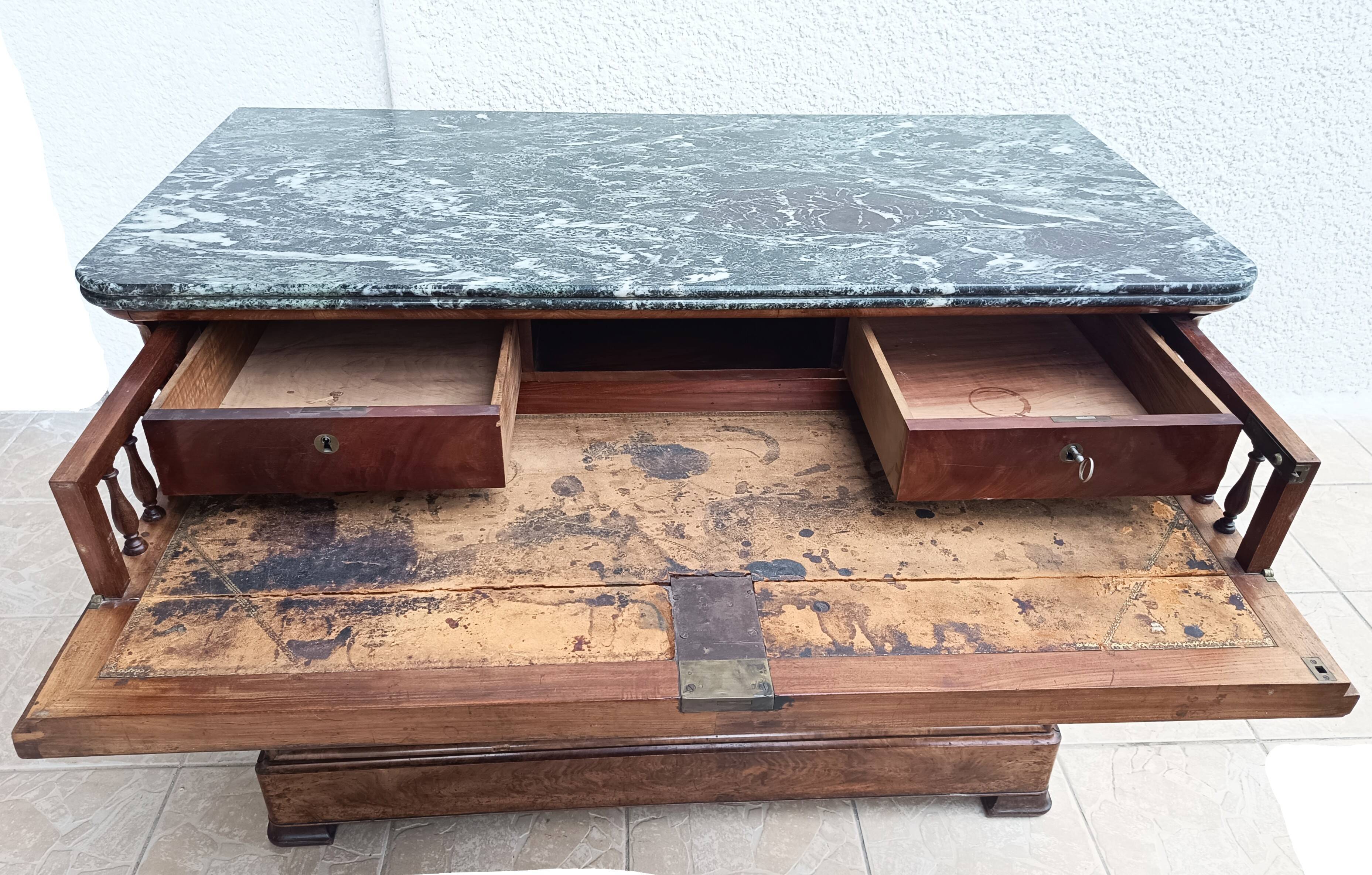 Louis Philippe mahogany secretary chest of drawers