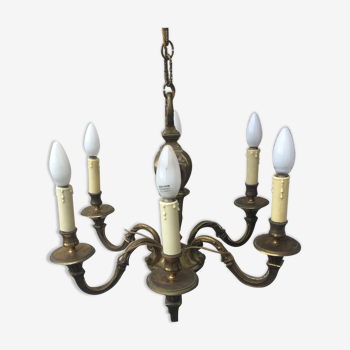 Lustre en bronze style louis XVI