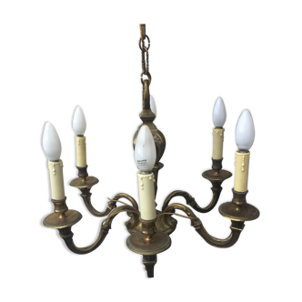 Lustre en bronze style louis XVI