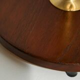 Teak and brass floor lamp