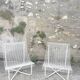 Paire fauteuils filaires 1980